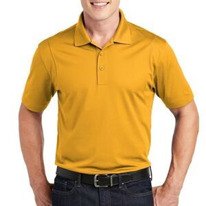 Take 50% OFF- Wedge Performance Short Sleeve Polo Shirt-Gold, Size-L
